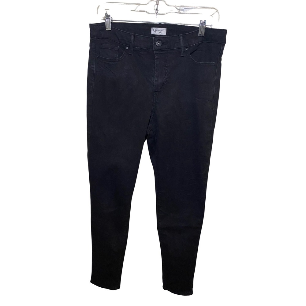 Jessica Simpson Womens Black Skinny Jeans High Rise Stretch Denim Pants Size 10